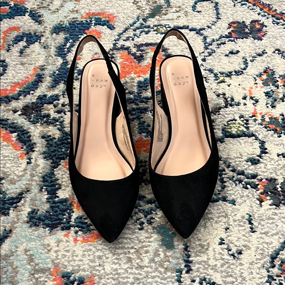 A New Day Black Women's Slingback Heels